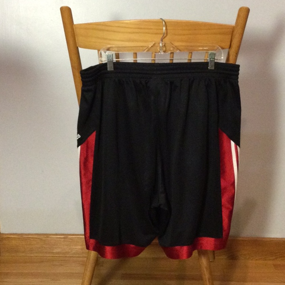 Adidas Black and Red Athletic Shorts - Picture 4 of 7